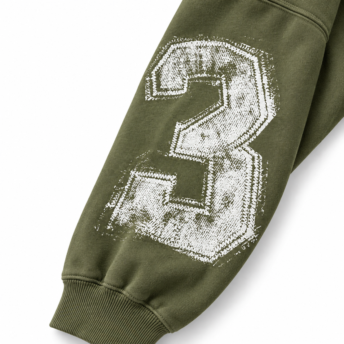 Polerón Jordan Verde Musgo con Estampado