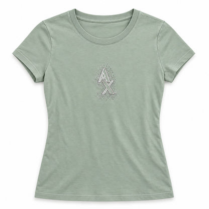 Polera Armani Exchange verde salvia, vista frontal