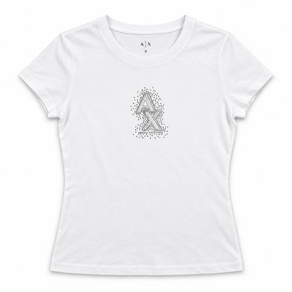 Polera Armani Exchange blanca, vista frontal
