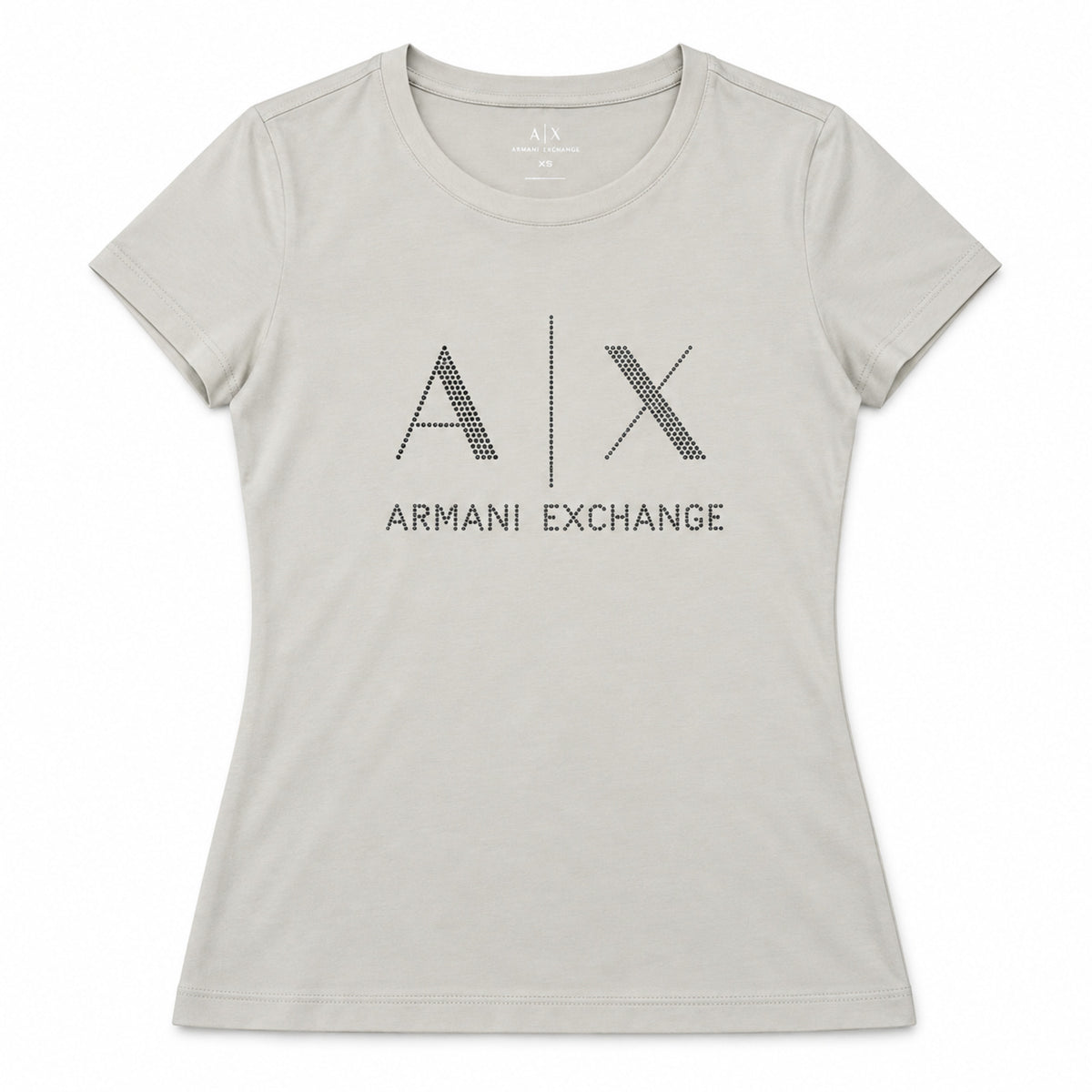 Polera Armani Exchange gris claro, vista frontal