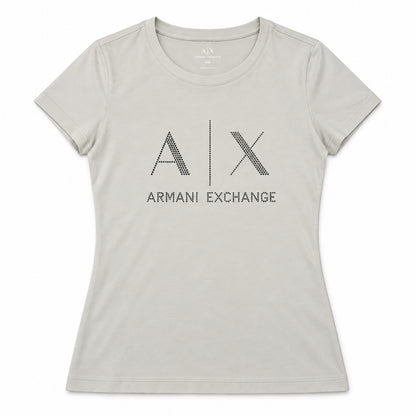Polera Armani Exchange gris claro, vista frontal