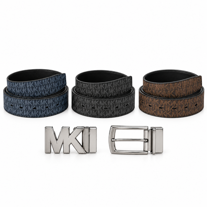 Cinturón Michael Kors Monograma con 2 Hebillas – Hombre