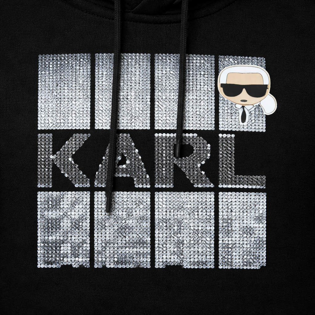Poleron Karl Lagerfeld con logo en el pecho
