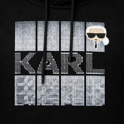 Poleron Karl Lagerfeld con logo en el pecho