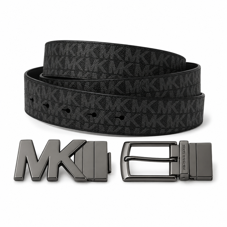 Cinturón Michael Kors Monograma con 2 Hebillas – Hombre