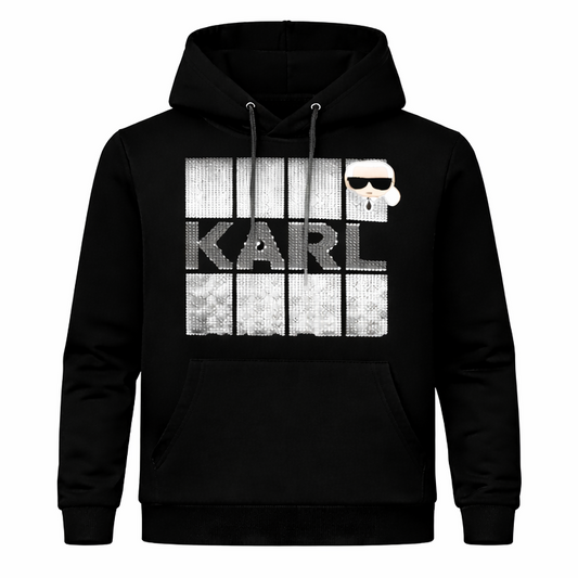 Poleron Karl Lagerfeld con logo en el pecho