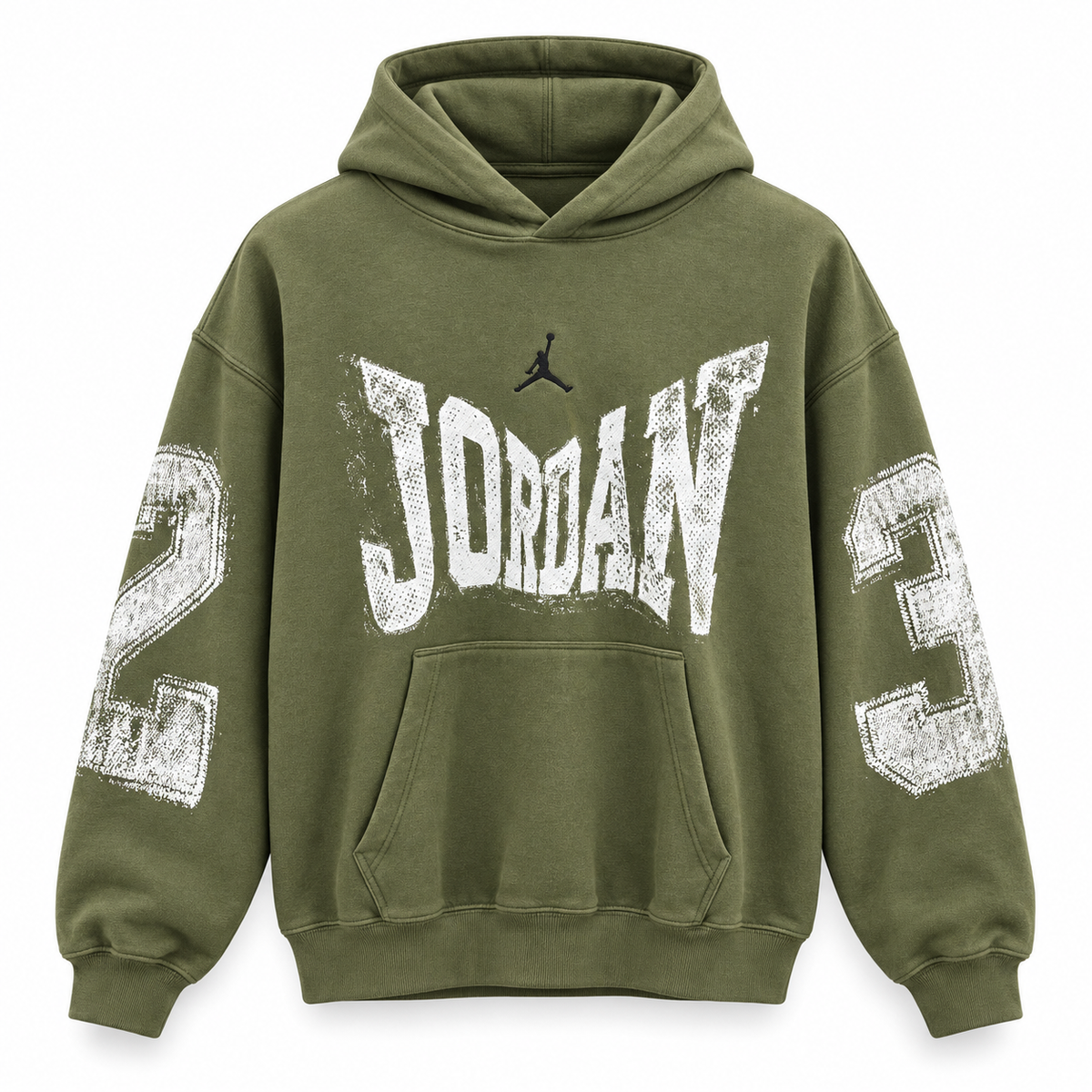 Polerón Jordan Verde Musgo con Estampado