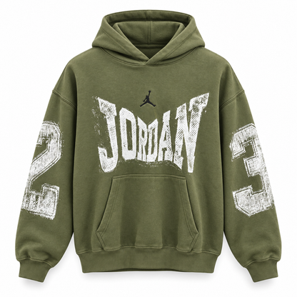 Polerón Jordan Verde Musgo con Estampado