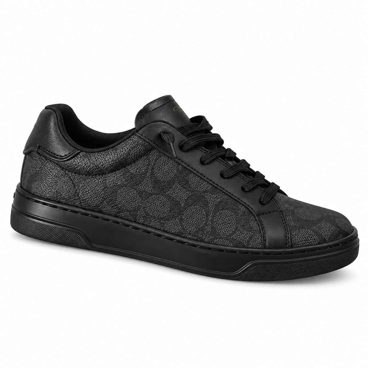 Zapatilla Coach negra vista lateral