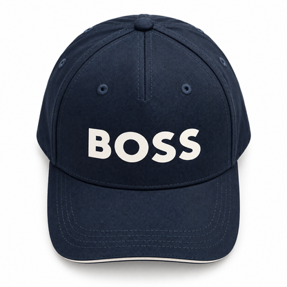 Gorro BOSS azul marino vista superior frontal