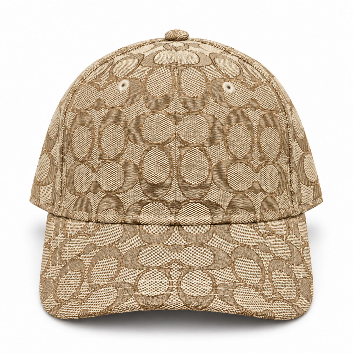 Gorro Coach Signature café vista frontal