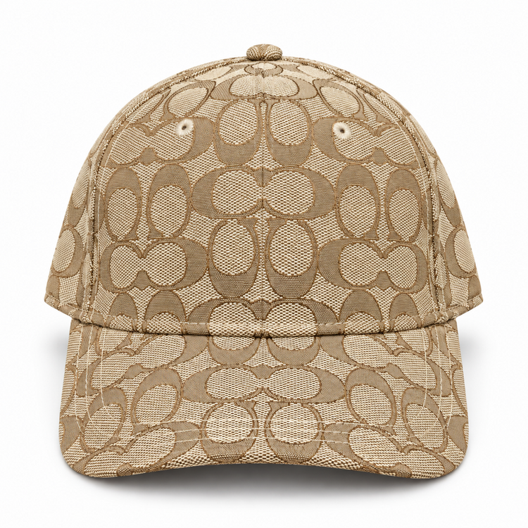 Gorro Coach Signature café vista frontal