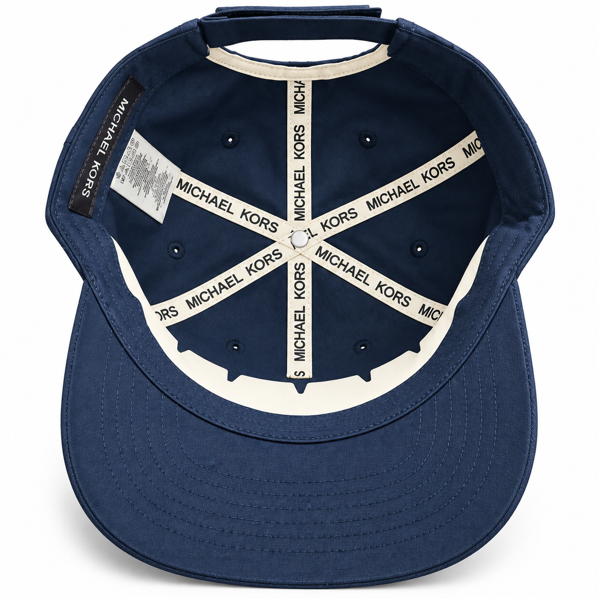 Interior del gorro Michael Kors azul marino