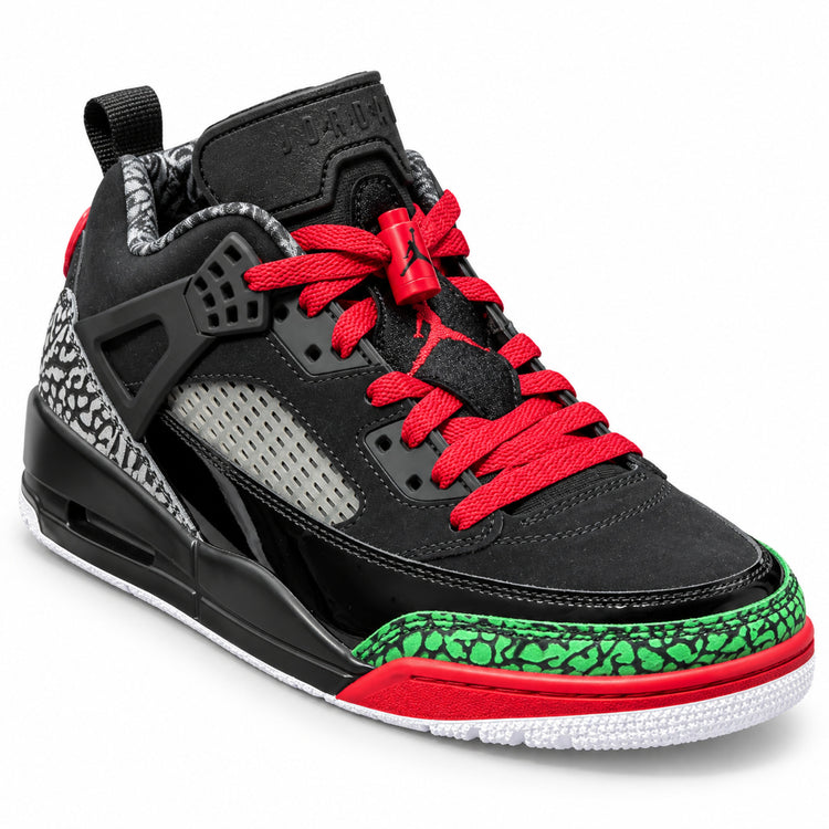 Zapatilla Jordan Spizike Low 40 Acres negra vista frontal