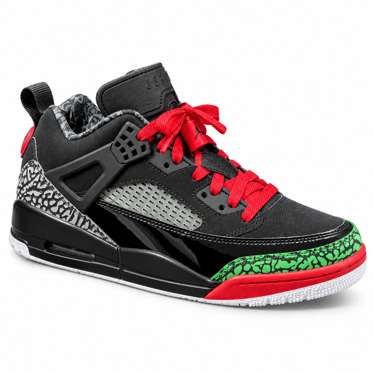 Zapatilla Jordan Spizike Low 40 Acres negra vista lateral