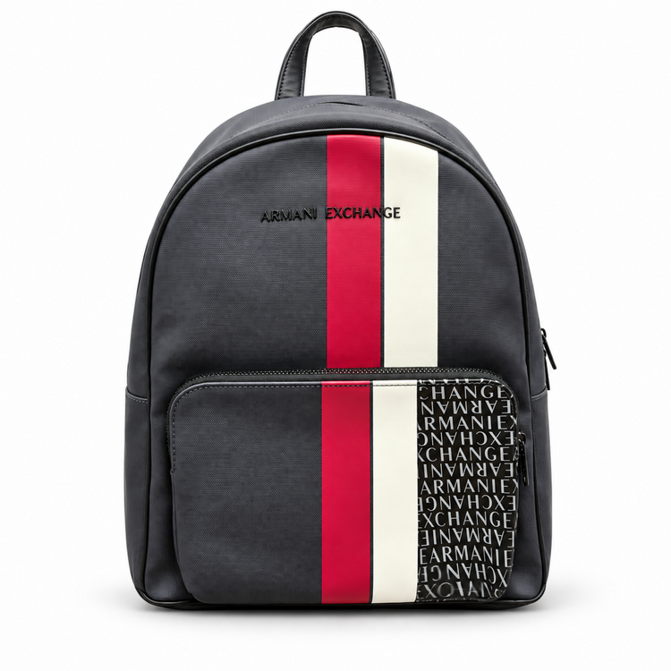 Mochila Armani Exchange negra vista frontal