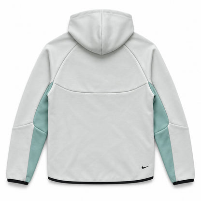 Chaqueta Nike Tech Fleece gris claro y verde menta vista posterior