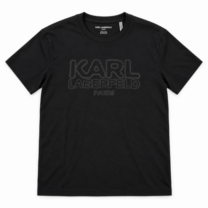 Polera Karl Lagerfeld negra vista frontal