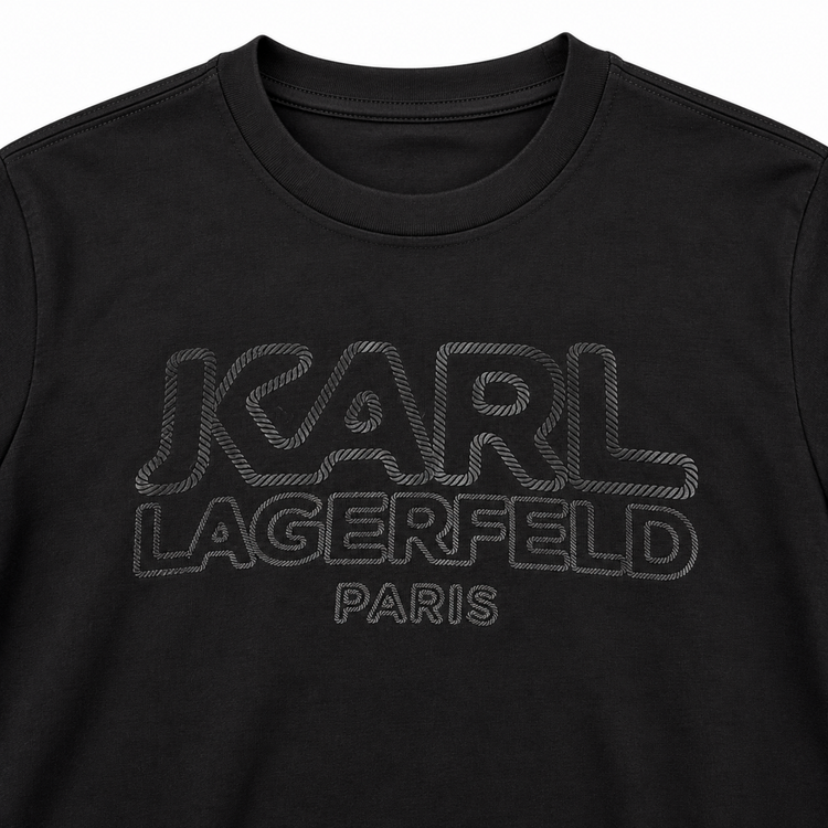 Detalle logo tonal Karl Lagerfeld Paris