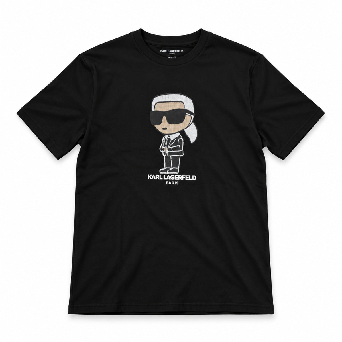 Polera Karl Lagerfeld negra Ikonik bordada vista secundaria