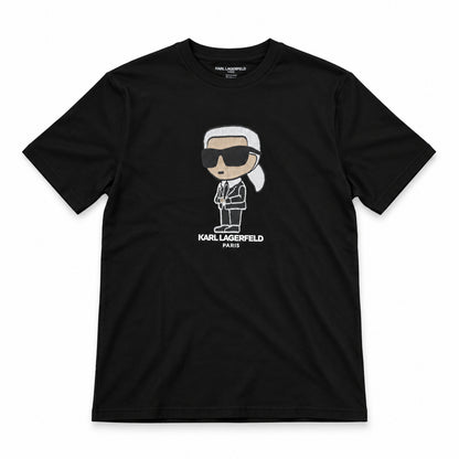 Polera Karl Lagerfeld negra Ikonik bordada vista secundaria