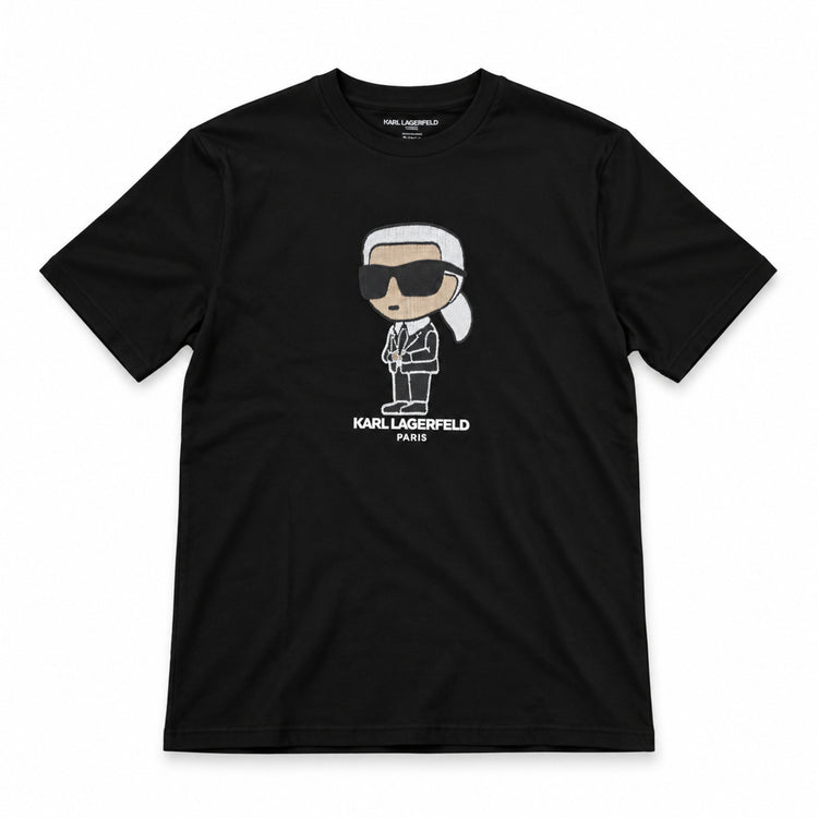 Polera Karl Lagerfeld negra Ikonik bordada vista secundaria