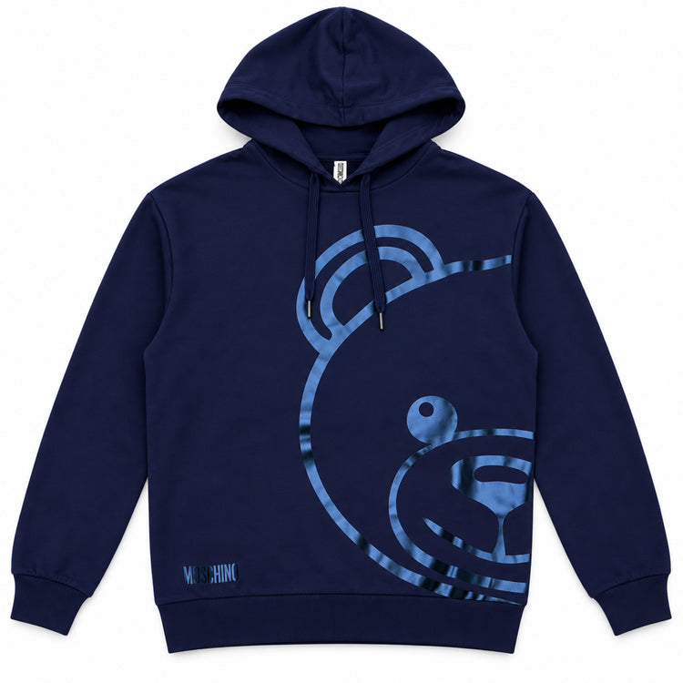 Polerón Moschino azul marino con oso tonal