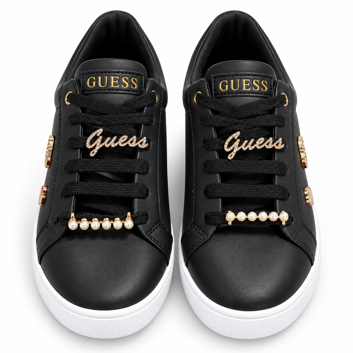 Zapatillas Guess negras con perlas, vista superior