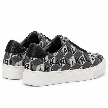 Zapatillas Karl Lagerfeld monograma gris, vista posterior