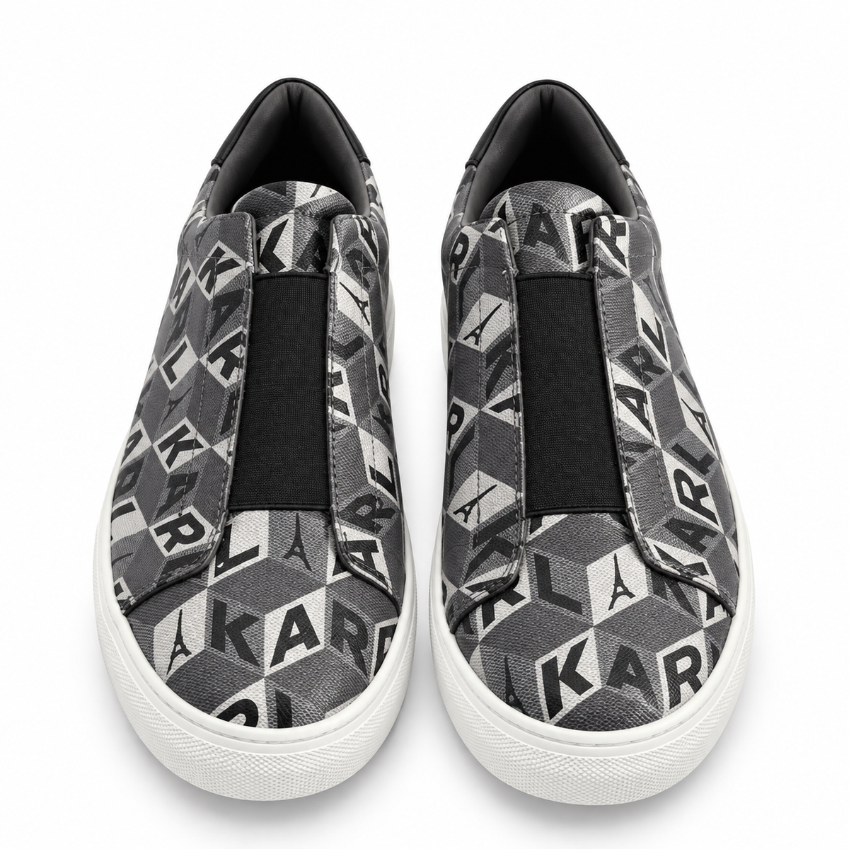 Zapatillas Karl Lagerfeld monograma gris, vista superior