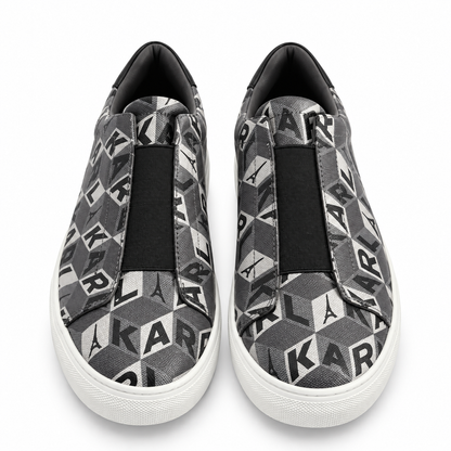 Zapatillas Karl Lagerfeld monograma gris, vista superior
